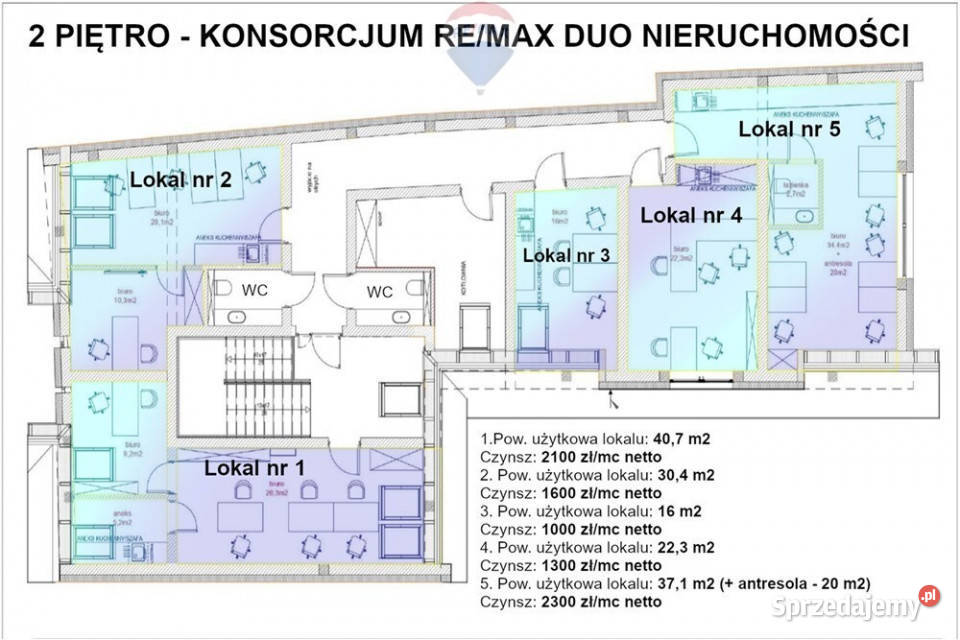 Lokal biurowy z antresolą Szaflarskiej małopolskie Nowy Targ