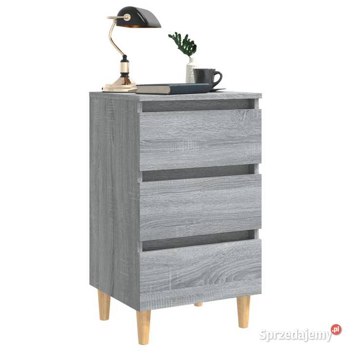 vidaXL Szafka nocna z nóżkami z drewna szary dąb Warszawa sprzedam