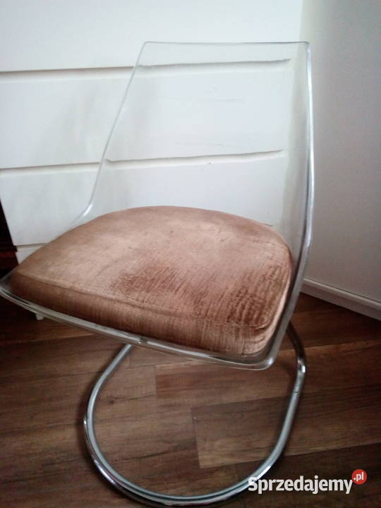 Krzesło vintage transparentne Kąty Wrocławskie sprzedam