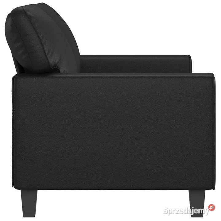 2osobowa sofa czarna 140 sztuczna skóra WM359417
