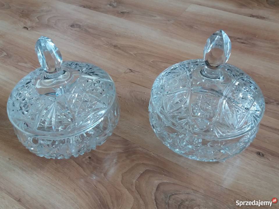 Misa kryształowa z pokrywą bomboniera śląskie Chorzów