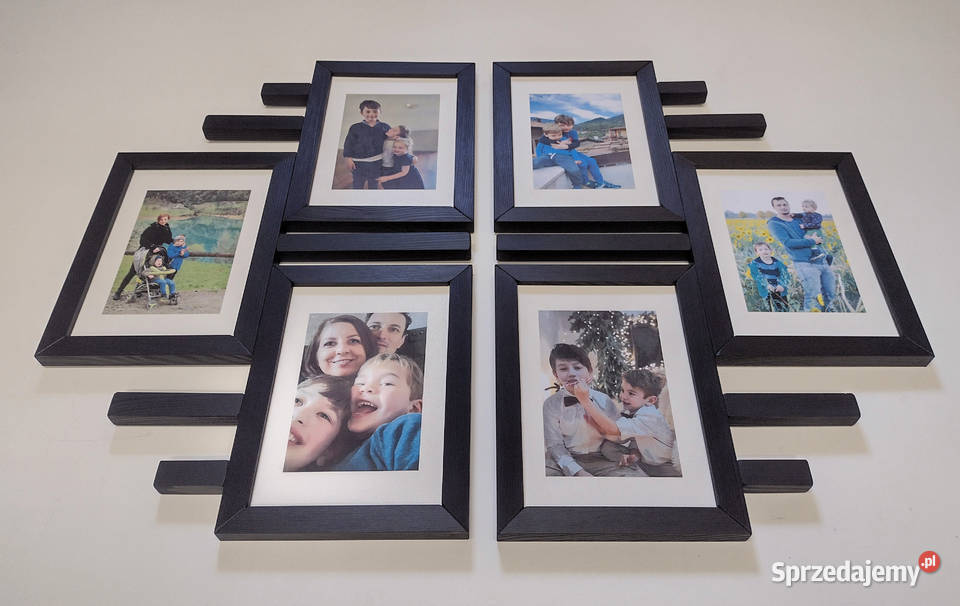 Drewniana Multirama Ramka na 6 zdjęć 15X21 śląskie Bytom