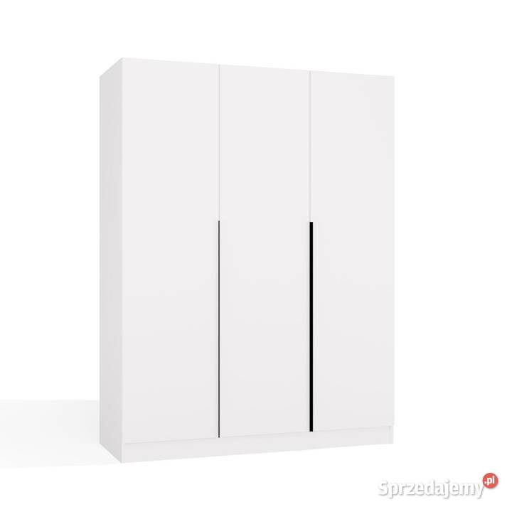 Szafa SENSO 3D 150 3 Drzwi Czarne Uchwyty 56.5cm