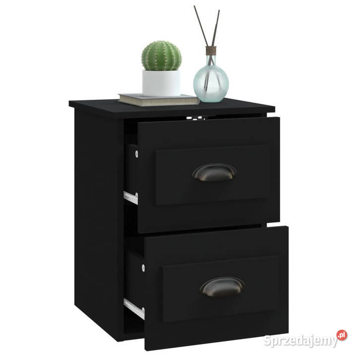 Wiszące szafki nocne 2 czarne 415x36x53 WM816395 Warszawa