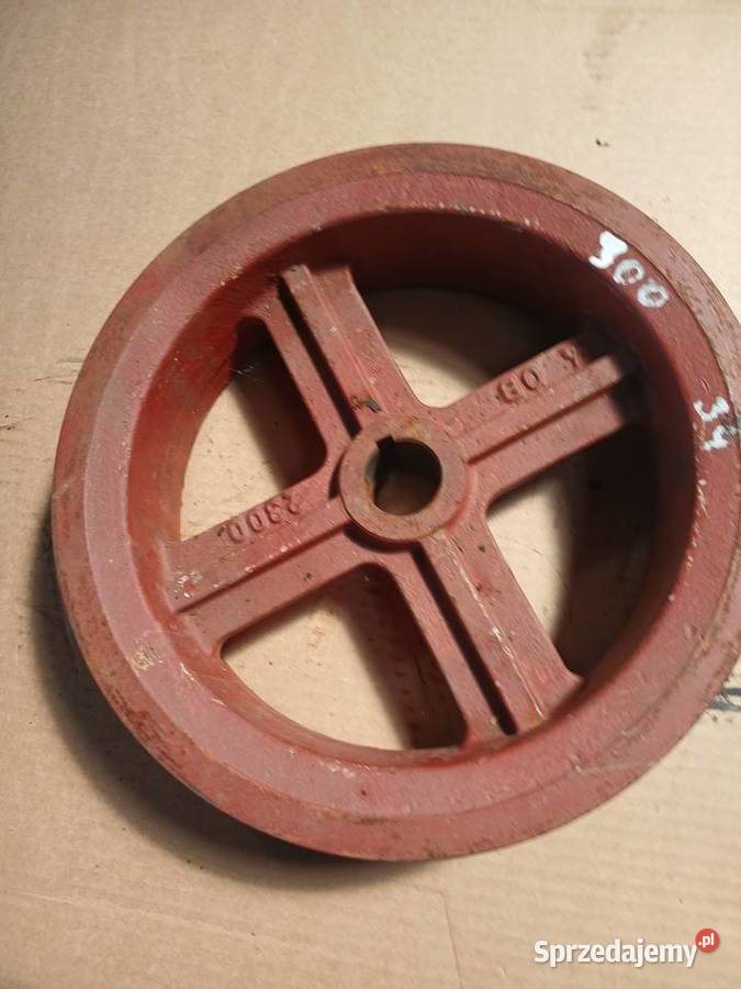 Koło pasowe 307 mm wał 35 mm na 4 paski 17 Łódź