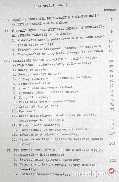 Urazy i obrażenia wielonarządowe Cz 1 A Kawalski lubelskie Chełm