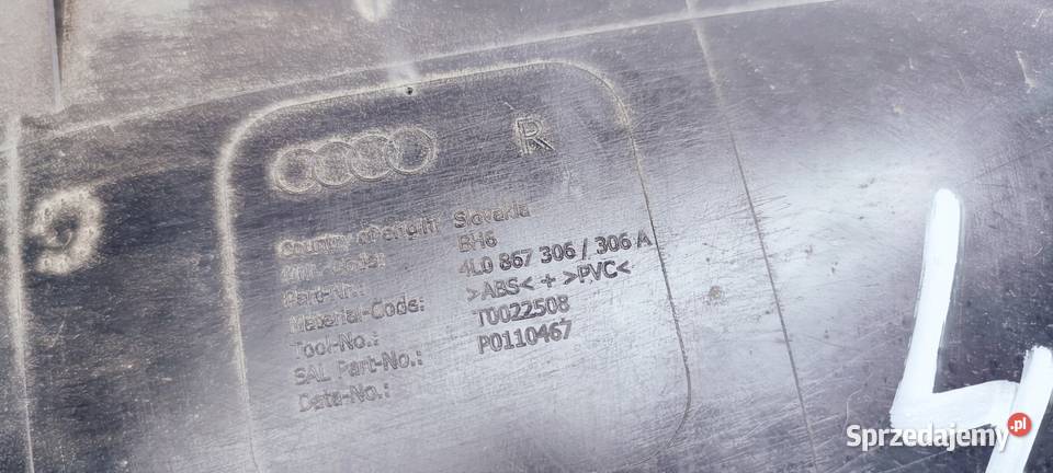 BOCZEK DRZWI P T AUDI Q7 4L 4L0867306 ALCATARA osobowe śląskie Przystajń