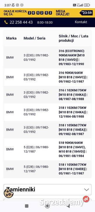 BMW E30 18 20 sprzęgło zestaw sprzęgła tarcza sprzedam