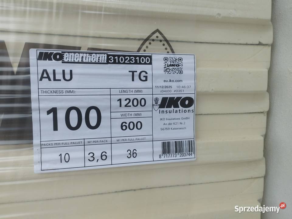 Płyta PIR 100mm1200x600 IKO ENERTHERM Najlepsza Janów Lubelski