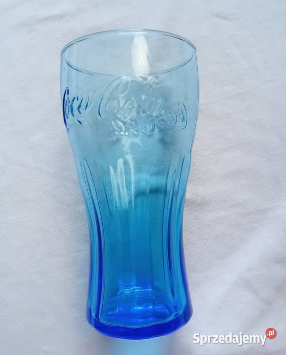 Niebieska kolekcjonerska szklanka Coca Cola 025 Koźminek sprzedam