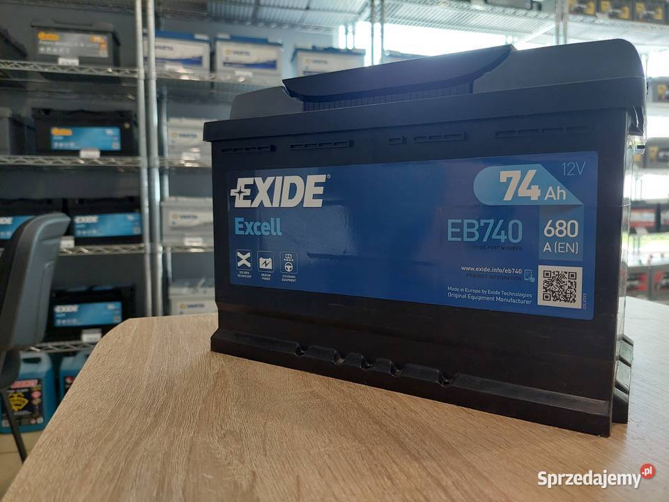 Akumulator Exide Excell 74Ah 680A PRAWY PLUS łódzkie Łódź