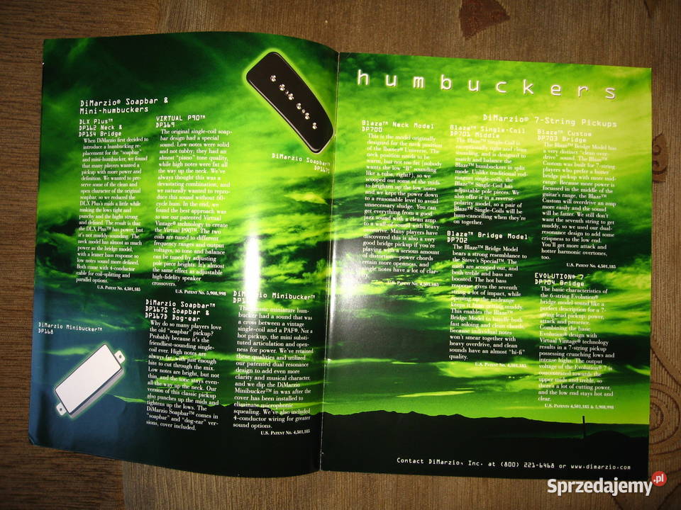 Di Marzio Pickups 2000 catalog katalog Kępice