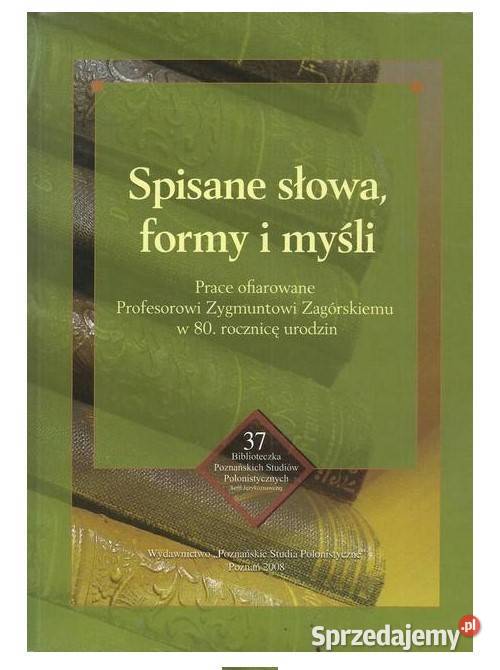Spisane słowa formy i myśli Prace ofiarowane łódzkie sprzedam