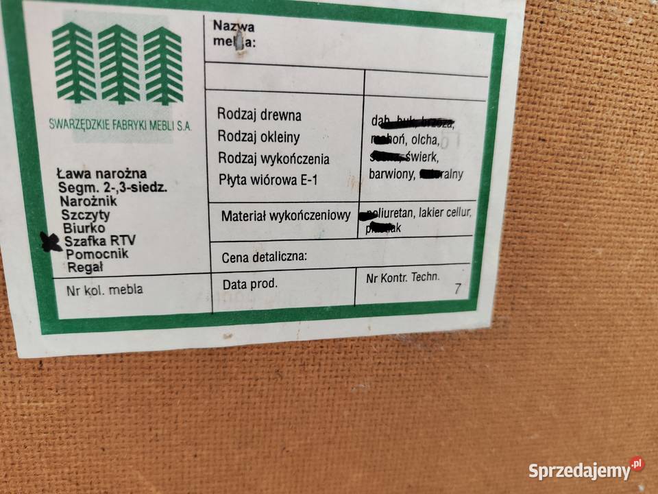 Zestaw mebli firmy Swarzędzkie Fabryki Mebli pomorskie Gdańsk
