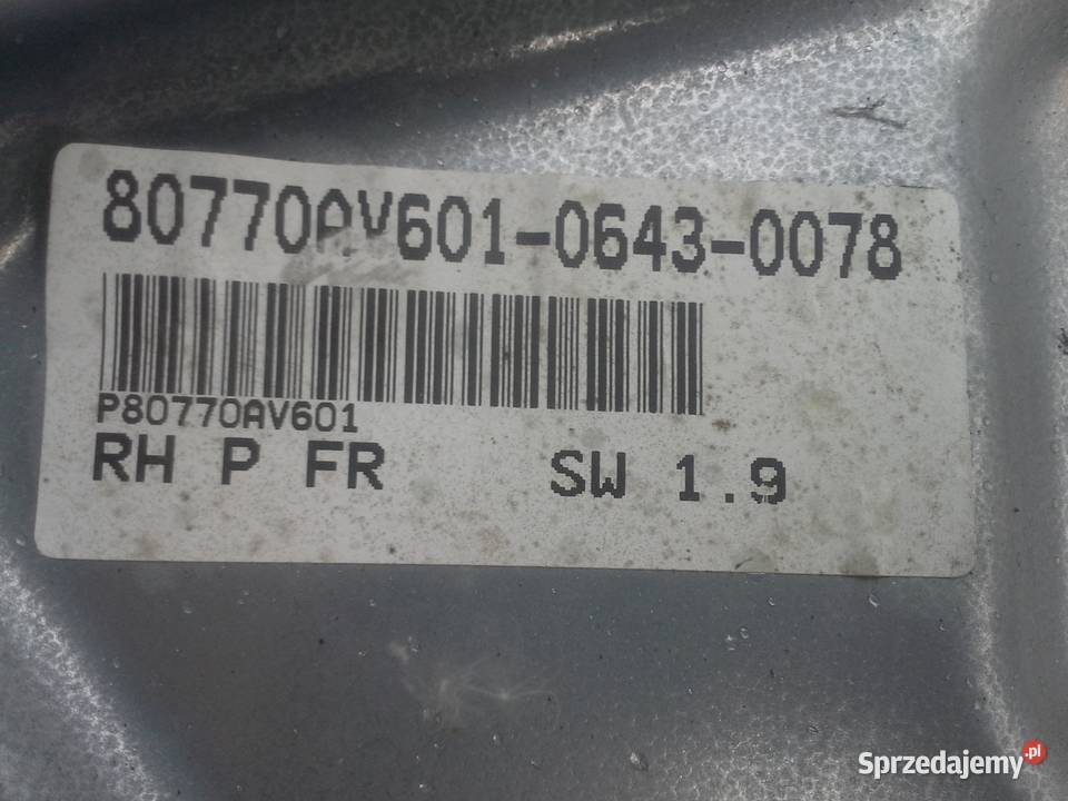 NISSAN PRIMERA P12 podnośnik szyby osobowe sprzedam