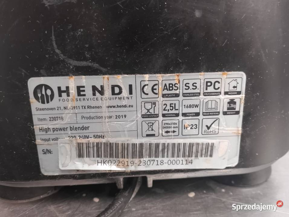 Blender barowy kielichowy Hendi 230718 dolnośląskie