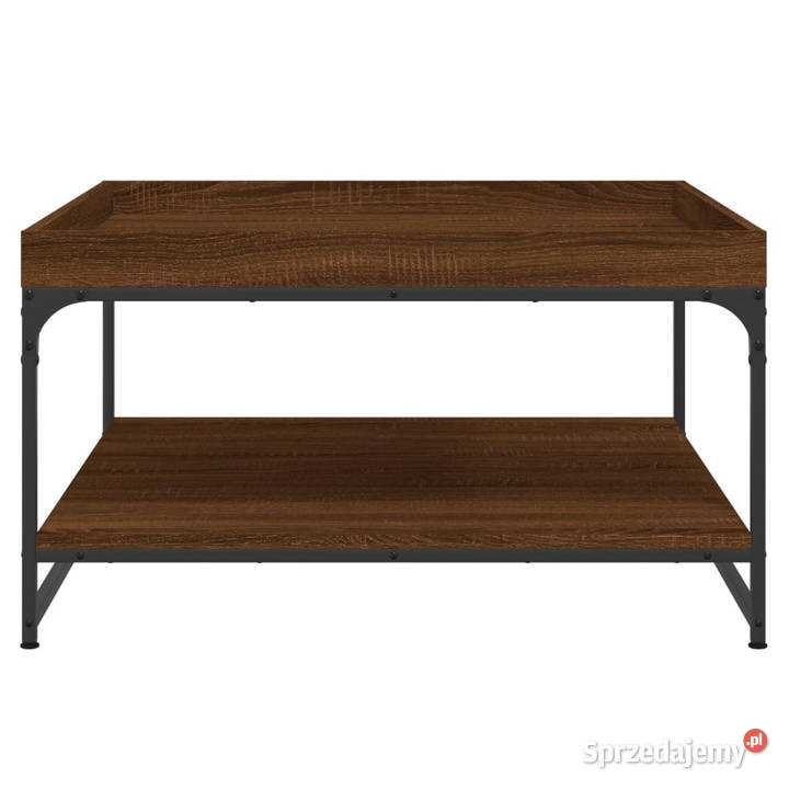 Stolik kawowy brązowy dąb 80x80x45 WM832817 Warszawa