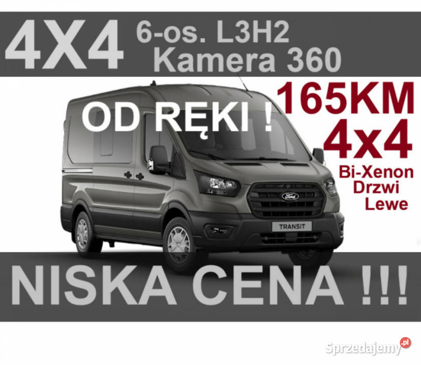 Ford Transit 4x4 165 L3H2 6osob Kamera 360 Drzwi manualna