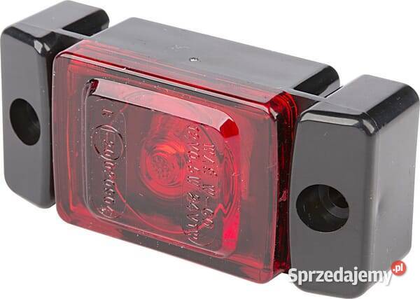 Lampa obrysowa LED prostokątna 1224V czerwona Kamionna