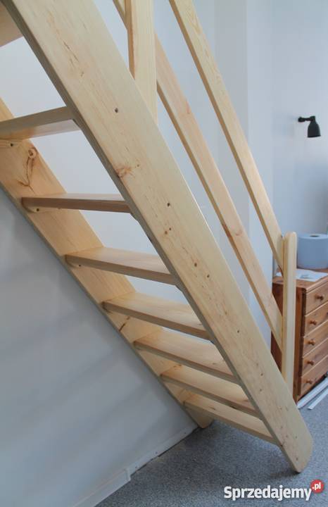 DREWNIANE SCHODY SOSNOWE REGULOWANE Młynarskie Łuków