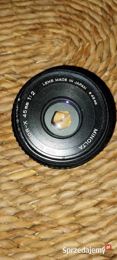 Obiektyw minolta Rokkor 45 mm 12 Obiektywy Ciechocinek