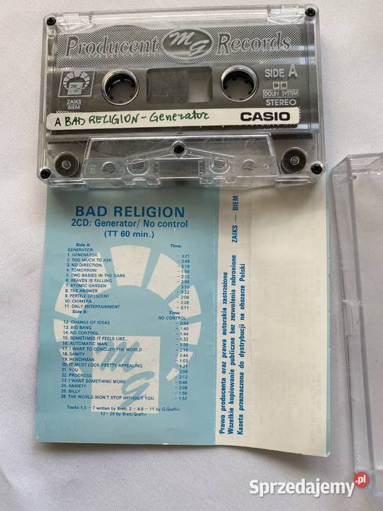 Bad ReligionGeneratorNo Controlkaseta MC Płyty i kasety Lublin