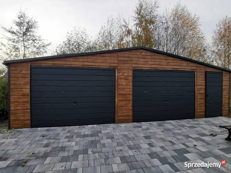 Garaż blaszany 9x6 drewnopodobny obróbki Kraków