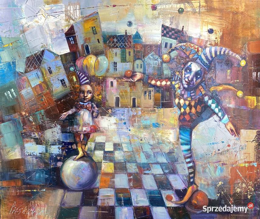 Pitsko Giennadij Cyrk przyjechał 80x70 obraz Rumia