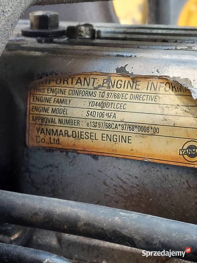 Silnik yanmar s4d106 4tnv106 komatsu wb
