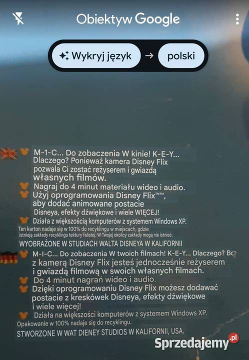 Kamera Disney Flix Poznań