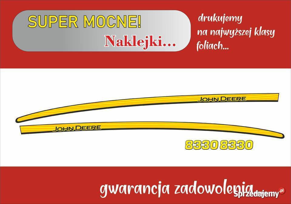 naklejki john deere 8330 Jeżewo