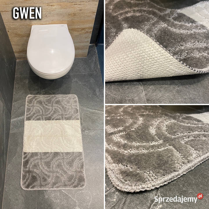 DYWANIK ŁAZIENKOWY 50X80 GWEN ANTYPOŚLIZGOWY 1 szary podlaskie sprzedam