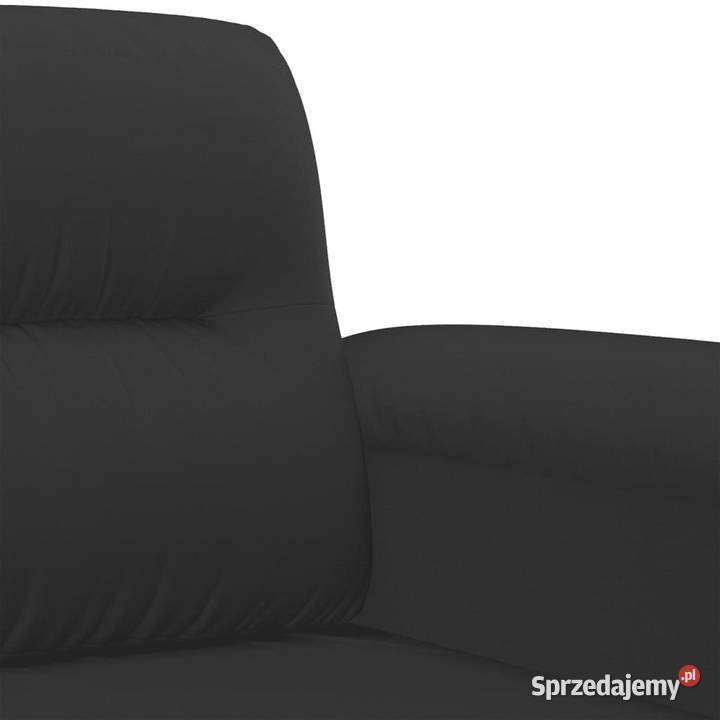 Sofa 2osobowa czarna 140 tapicerowana mikrofibrą Warszawa