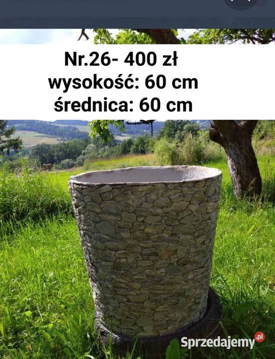 26 Duża donica z kamienia naturalnego hit małopolskie Długołęka-Świerkla sprzedam