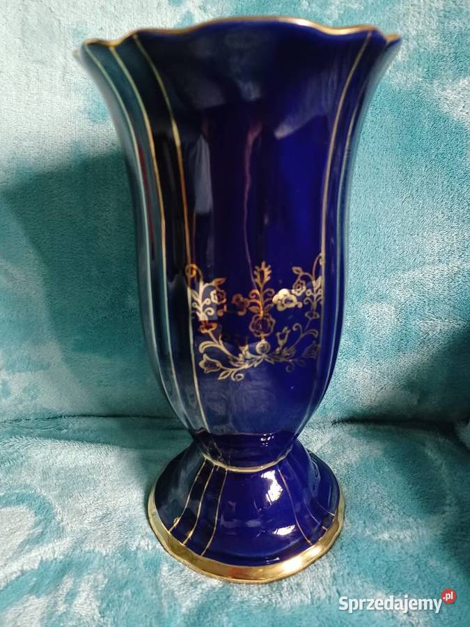 Wazon porcelana Chodzież kobalt Łódź