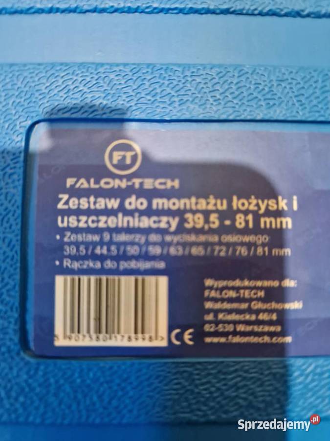 Zestaw do montażu łożysk i uszczelniaczy 395 81 Głogowa