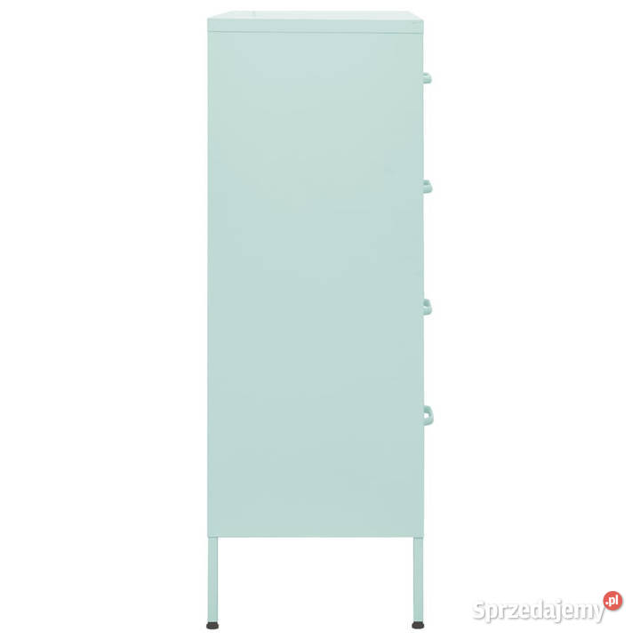 Szafka z szufladami miętowa 80x35x1015 stalowa
