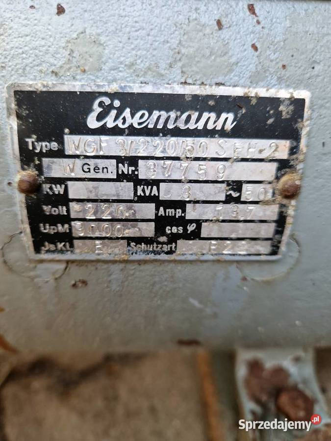 Agregat prądotwórczy 3kv sachs eismann