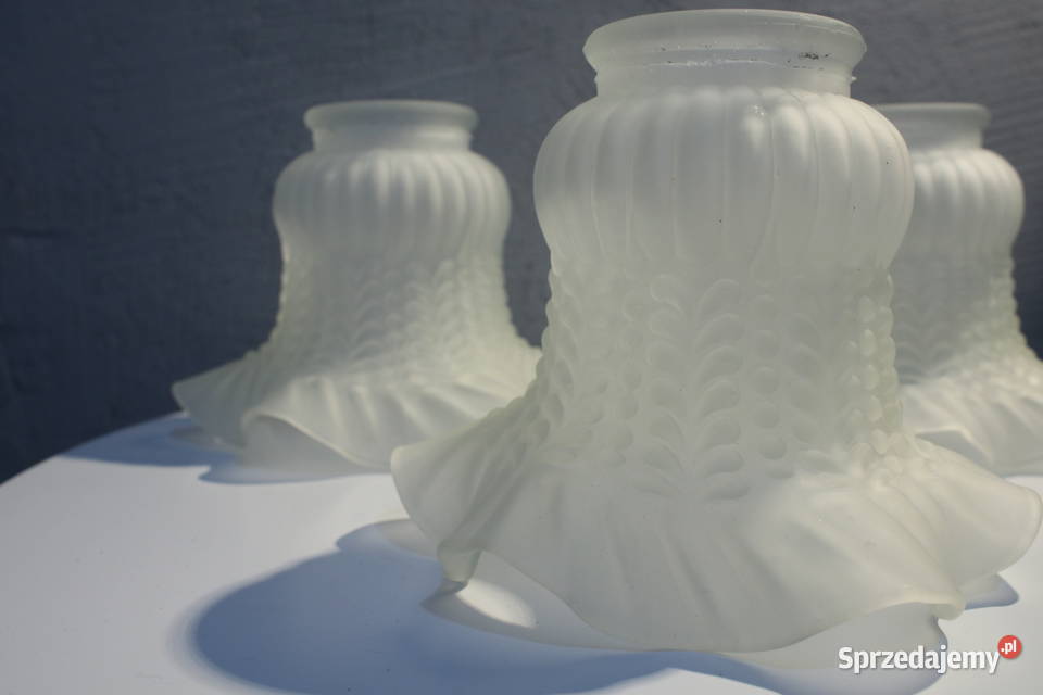 3 stary biały klosz do lampy tulipan Wrocław