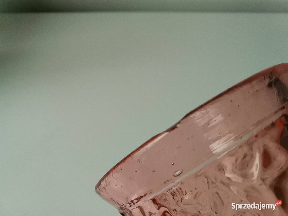Stary różowy wazon Grys Lodowy huta Prądniczanka Porcelana i szkło śląskie