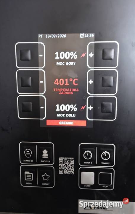 Piec do pizzy dwukomorowy z okapem i podstawą Warszawa