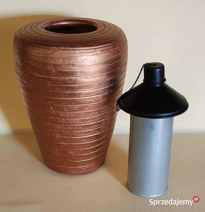 Lampa oliwna olejna naftowa Ceramiczna duża Oświetlenie Tarnów