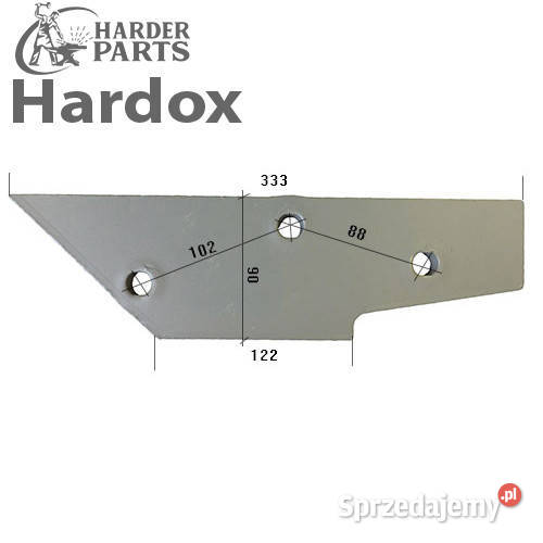 Płoza długa HARDOX 24061916P części do pługa podlaskie Suwałki