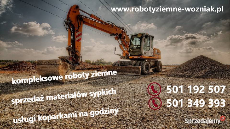 Roboty ziemne Wykopy Koparkoładowarka Koparka Wiązowna