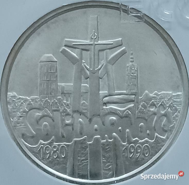 100 000 Solidarność 1990 r TYP B MS63 GCN Konin sprzedam