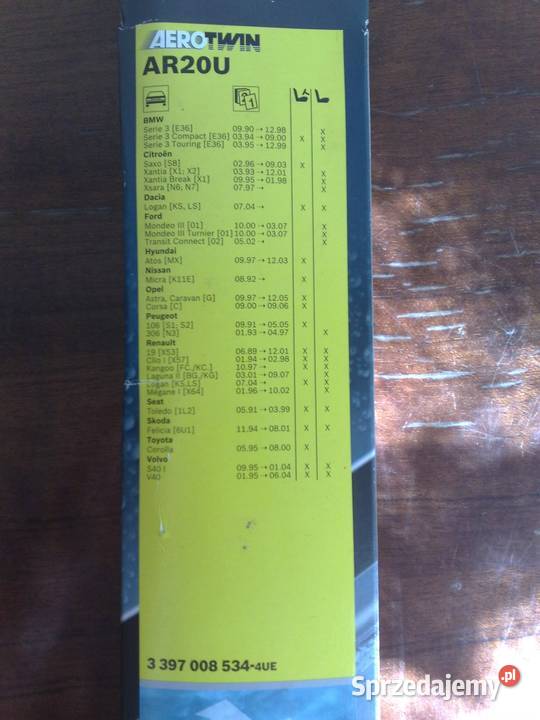 Wycieraczki samochodowe Bosch AeroTwin AR20U śląskie Zawiercie