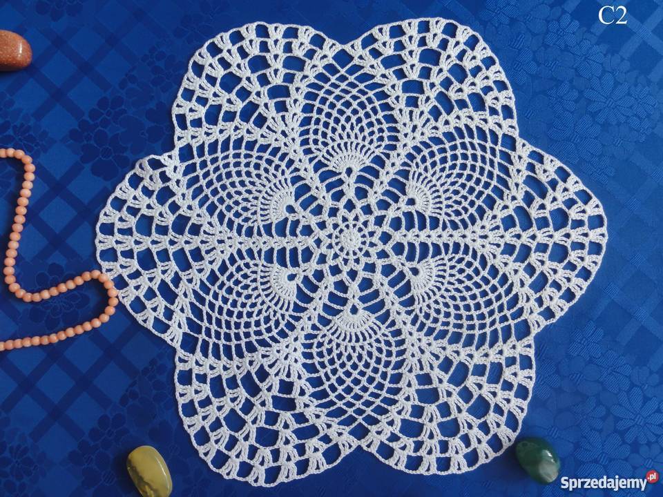 Serwetki białe szydełkowe na szydełku 2029 biały Lublin