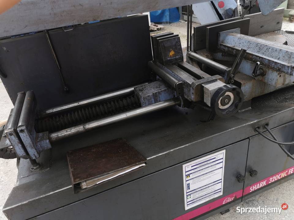 Piła taśmowa automatyczna z podajnikiem i kątami