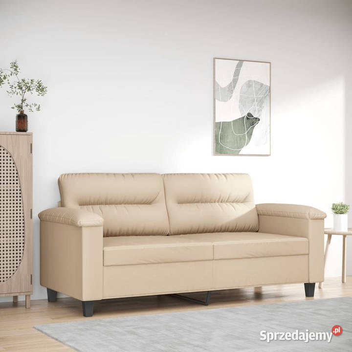 Sofa 2osobowa kremowy 140 tapicerowana Warszawa sprzedam