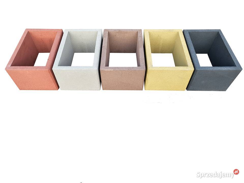 Donice betonowe 60x40x30h gazony ogrodowe mazowieckie Stoczek